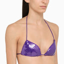 La Quan Smith Purple Sequin Top