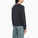 Maison Kitsuné Crew Neck Spetshirt Navy con logo