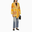 Alanui Yellow/Orange Cashmere Cardigan With Belt