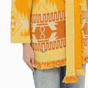 Alanui Yellow/Orange Cashmere Cardigan With Belt