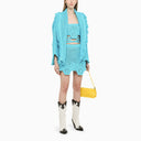 Alanui Cardigan Blooming Flowers Light Blue - Balardi