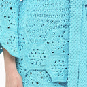 Alanui Cardigan Blooming Flowers Light Blue - Balardi