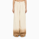 Alanui Wide Ivory Denim Trousers