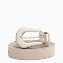 Brunello Cucinelli Hazelnut Coloured Suede Belt