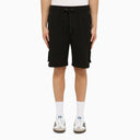 Shorts di bermuda di cotone nere di alci