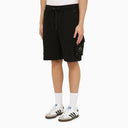 Shorts di bermuda di cotone nere di alci