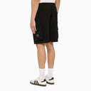 Shorts di bermuda di cotone nere di alci