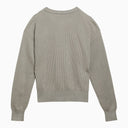 Brunello Cucinelli Dark Green Cotton Crew Neck Jumper