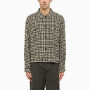 La nostra giacca per camicia a valle in cotone nero/bianco legacy