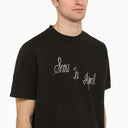 La nostra maglietta in cotone nero eredità con stampe