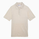 Brunello Cucinelli Natural Linen Short Sleeved Polo Shirt