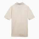 Brunello Cucinelli Natural Linen Short Sleeved Polo Shirt