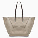 Brunello Cucinelli Rope Coloured Shopper Bag In Cotton And Linen