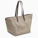 Brunello Cucinelli Rope Coloured Shopper Bag In Cotton And Linen