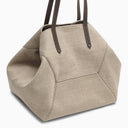 Brunello Cucinelli Rope Coloured Shopper Bag In Cotton And Linen