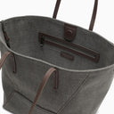 Brunello Cucinelli Grey Shopper Bag In Cotton And Linen