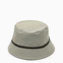 Brunello Cucinelli Olive Green Cotton And Linen Bucket Hat