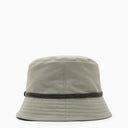 Brunello Cucinelli Olive Green Cotton And Linen Bucket Hat