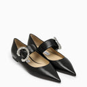 Jimmy Choo Melva Black Leather Ballerina
