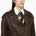 Brunello Cucinelli Beige Cotton Scarf With Floral Pattern