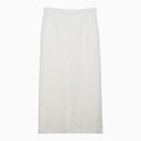Brunello Cucinelli White Linen Blend Skirt