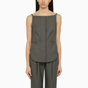 Loulou Studio Grey Linen Blend Tank Top