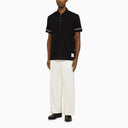 Thom Browne Short Sleeved Navy Polo Shirt With Patch