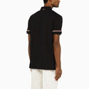 Thom Browne Short Sleeved Navy Polo Shirt With Patch