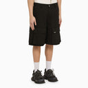 Represent Black Cotton Cargo Bermuda