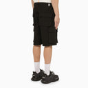 Represent Black Cotton Cargo Bermuda