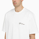Studio Nicholson White Oversize Crewneck T Shirt With Logo