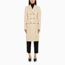 Sportmax Ivory Wool Double Breasted Coat - Balardi