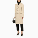 Sportmax Ivory Wool Double Breasted Coat - Balardi