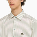 Camicia a maniche lunghe etro bianco/verde a strisce