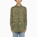 Etro Green Paisley Linen Shirt