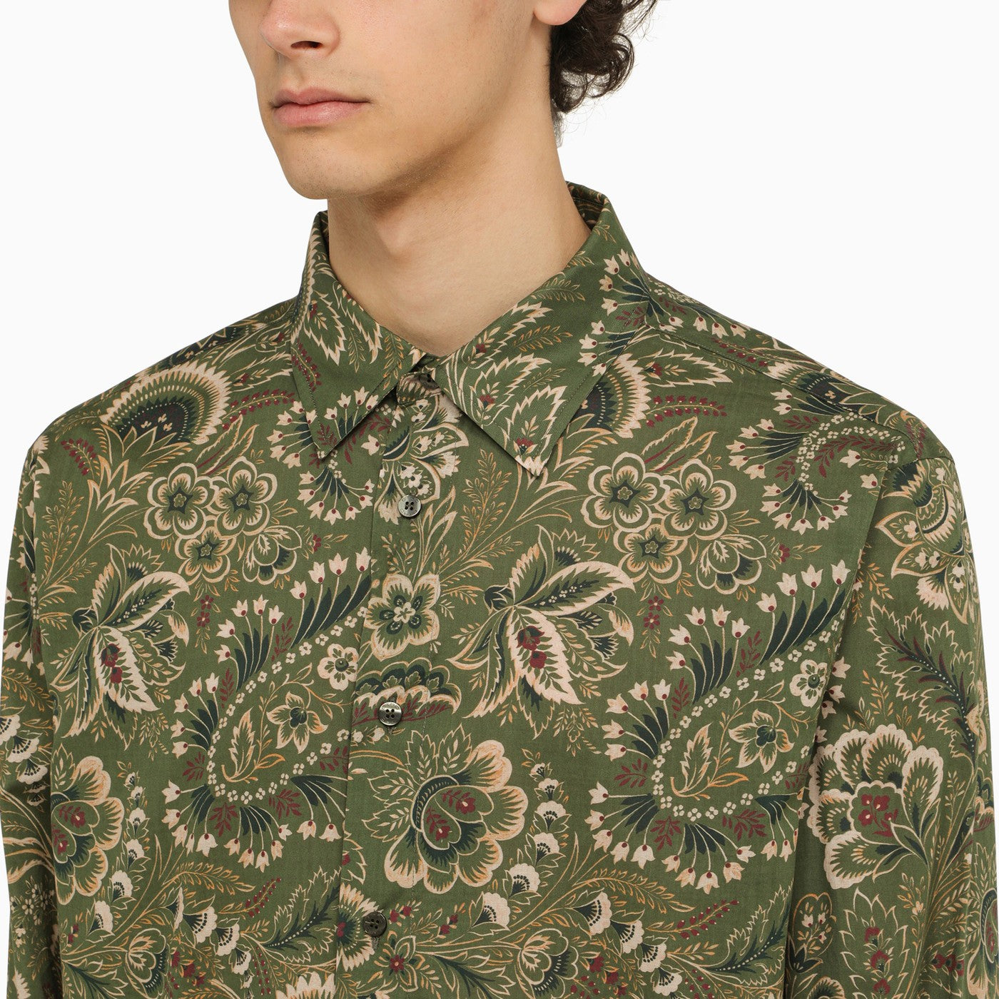 ETRO paisley-print cotton shirt - Green