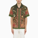Camicia da bowling Etro Green con motivo paisley