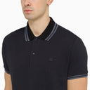 Etro blauw poloshirt met korte mouwen met logo -borduurwerk