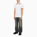 Etro White Polo shirt met korte mouwen met logo -borduurwerk