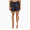 Etro Black Paisley Print Swim Shorts