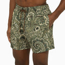 Etro Swim Shorts With Green Paisley Print
