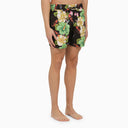 Etro Black Swimming Costume With Multicoloured Flower Print