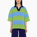 Sunnei Striped Knitted Polo Shirt - Balardi