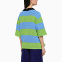 Sunnei Striped Knitted Polo Shirt - Balardi