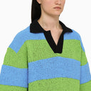 Sunnei Striped Knitted Polo Shirt - Balardi