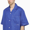 Sunnei Blue Linen Bowling Shirt - Balardi