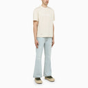 Sunnei Beige Crew Neck T Shirt With Logo - Balardi