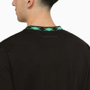 Maglietta di cotone nero del Galles Bonner con logo