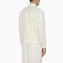 Brunello Cucinelli Lightweight Jacket In White Wool And Linen