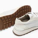 Brunello Cucinelli White Nylon And Suede Trainer